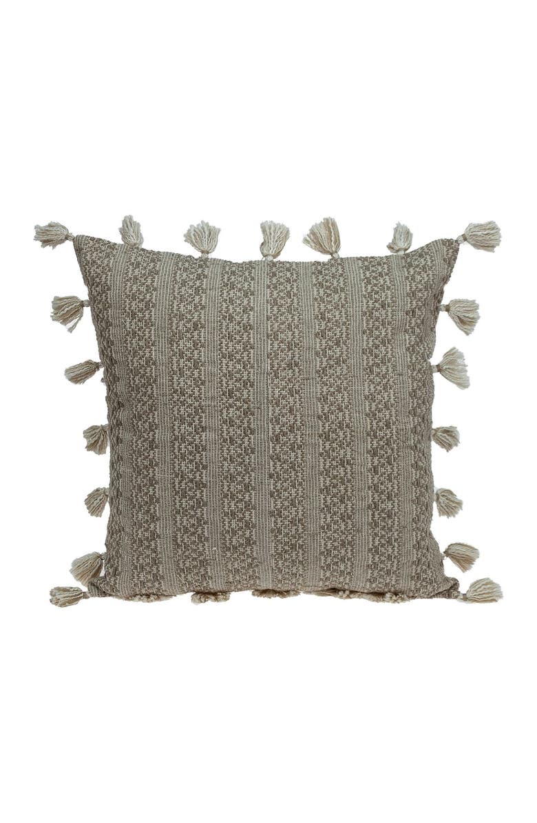 PARKLAND COLLECTION Caroline Transitional Beige Throw Pillow, Main, color, Beige