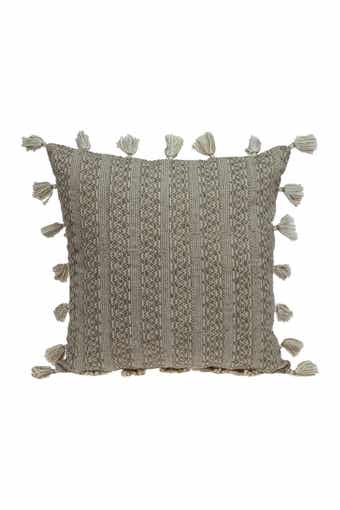 Caroline Transitional Beige Throw Pillow