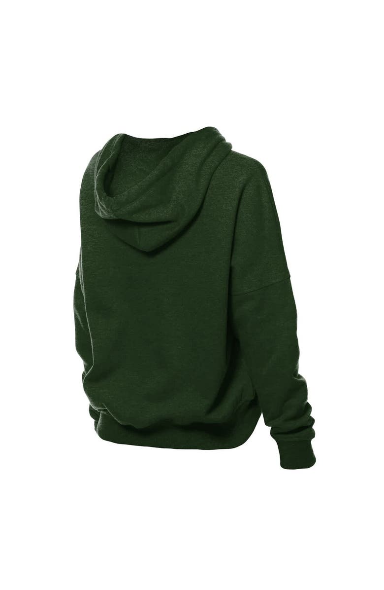 New Era Women's New Era Green Green Bay Packers Throwback Boxy Hoodie Sweatshirt, Alternate, color, 