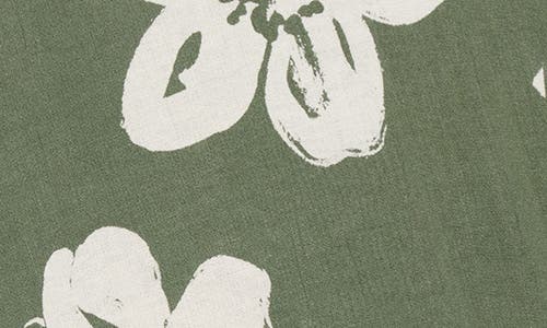 Vitamin A ® Sirena Tassel Linen Blend Sarong In Green