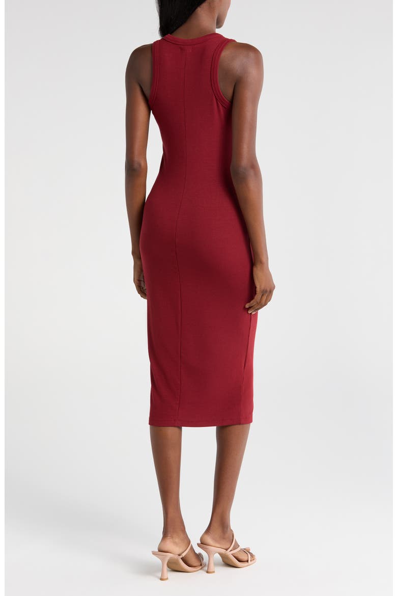 Racerback Midi Dress, Alternate, color, SYRAH