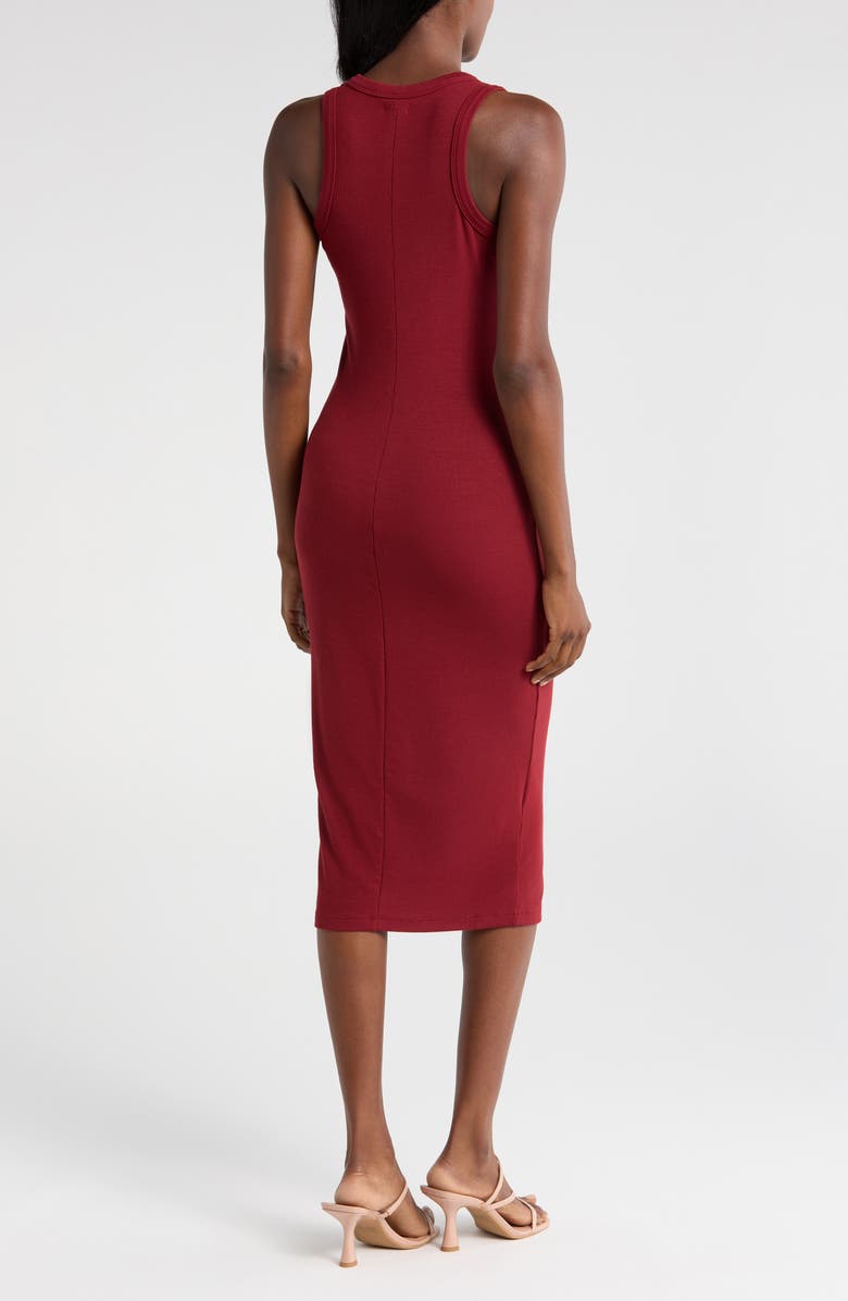 L'AGENCE Racerback Midi Dress, Alternate, color, Syrah