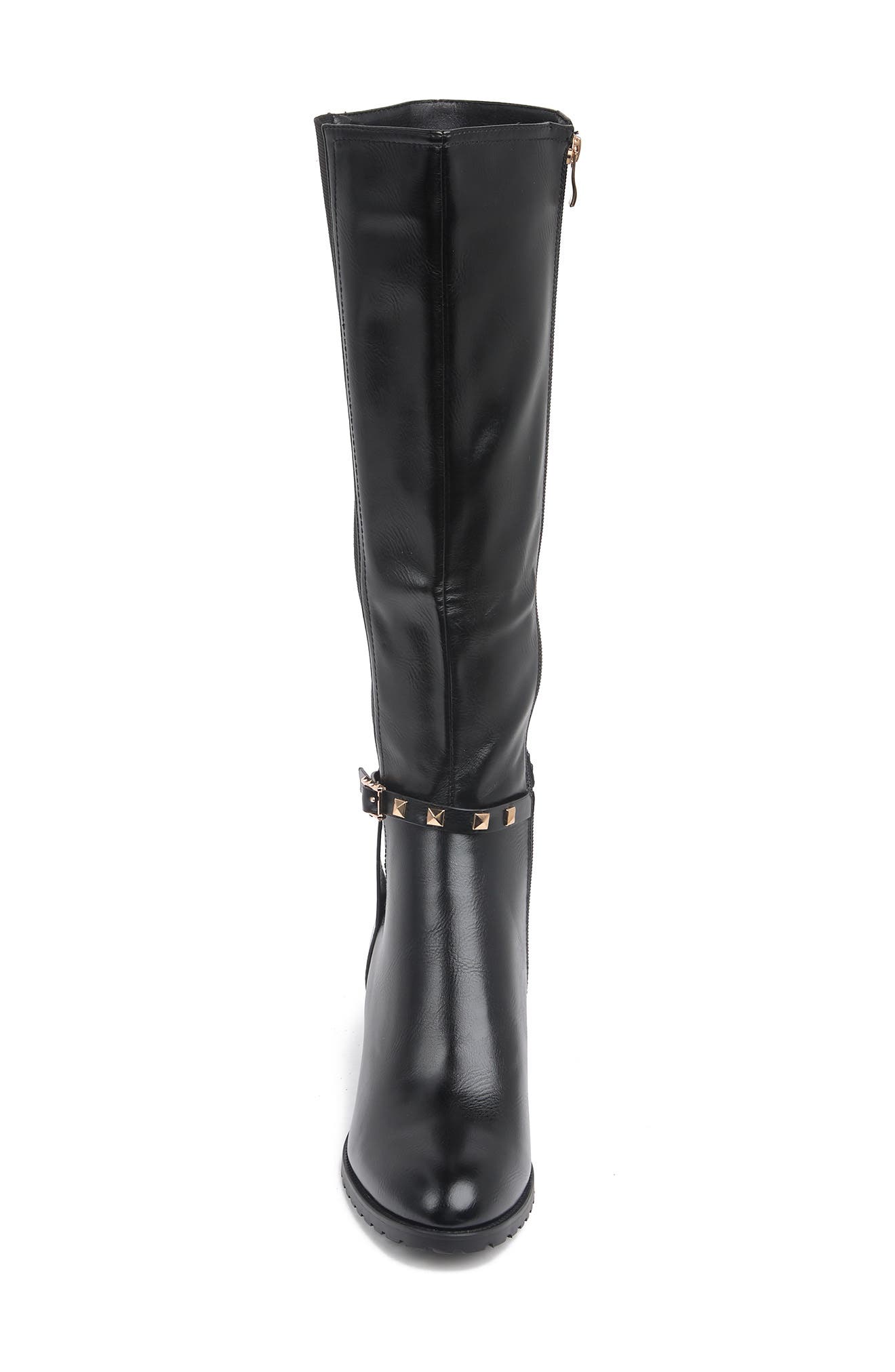 TORGEIS Destinee Studded Tall Boot, Alternate, color, Black
