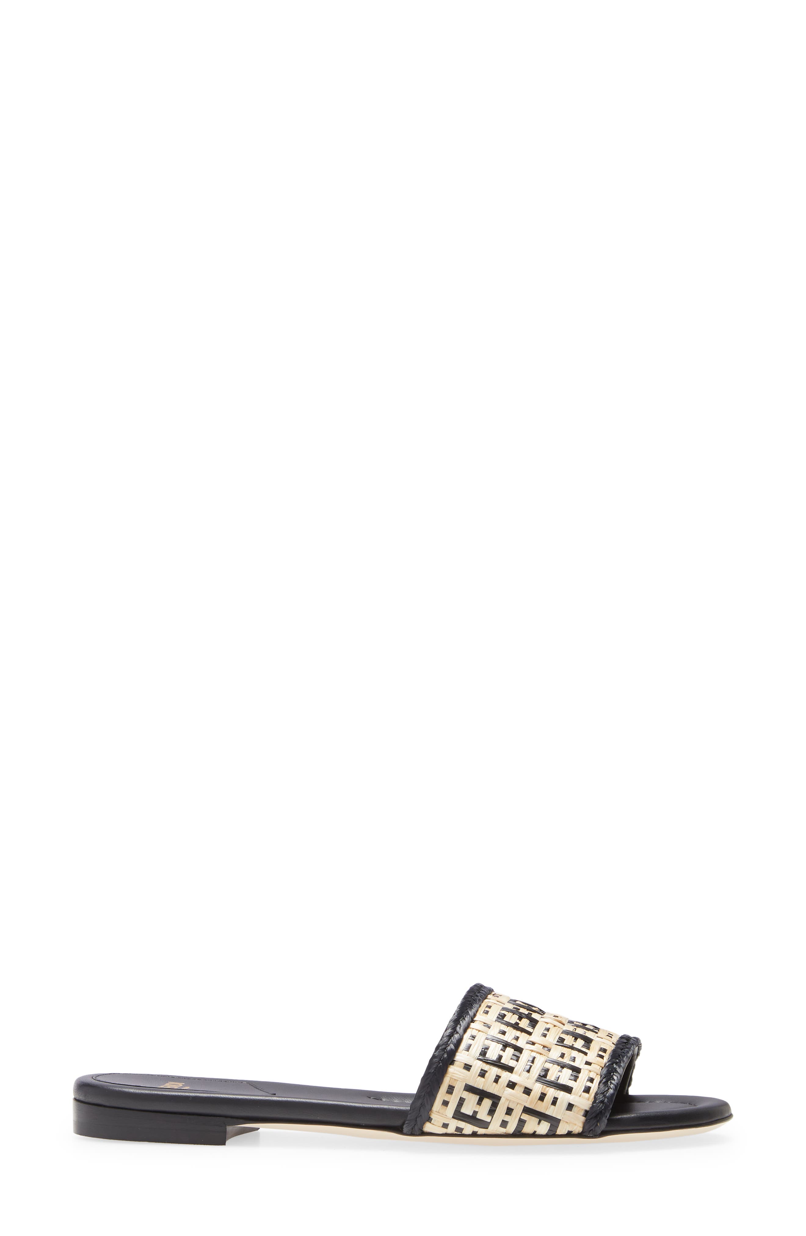 Fendi FF Logo Slide Sandal, Alternate, color, 