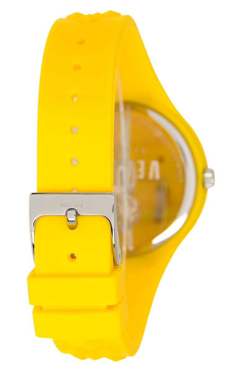 VERSUS Versace Versace Silicone Strap Watch, 39mm & Zip Case, Alternate, color, Yellow