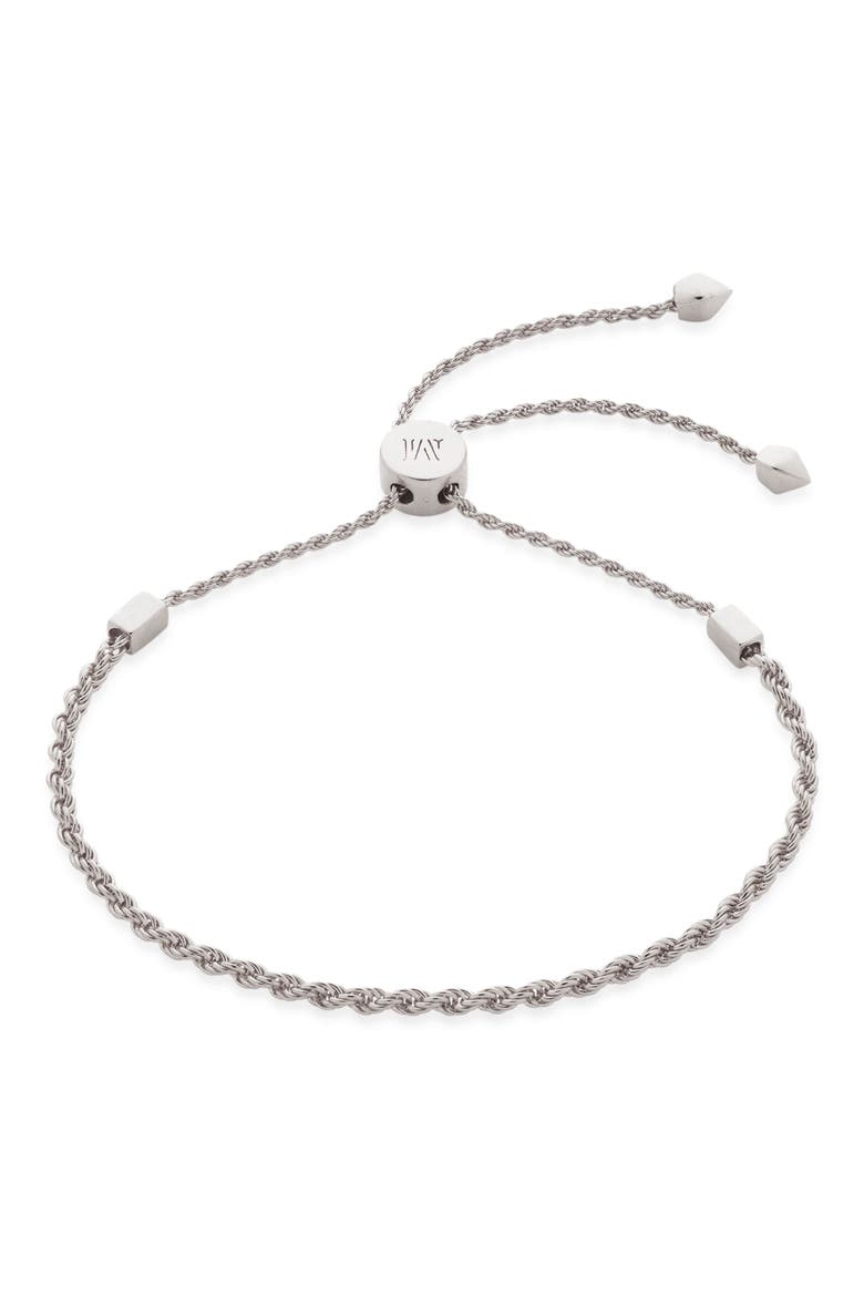 Corda Rope Chain Friendship Bracelet, Main, color, SILVER