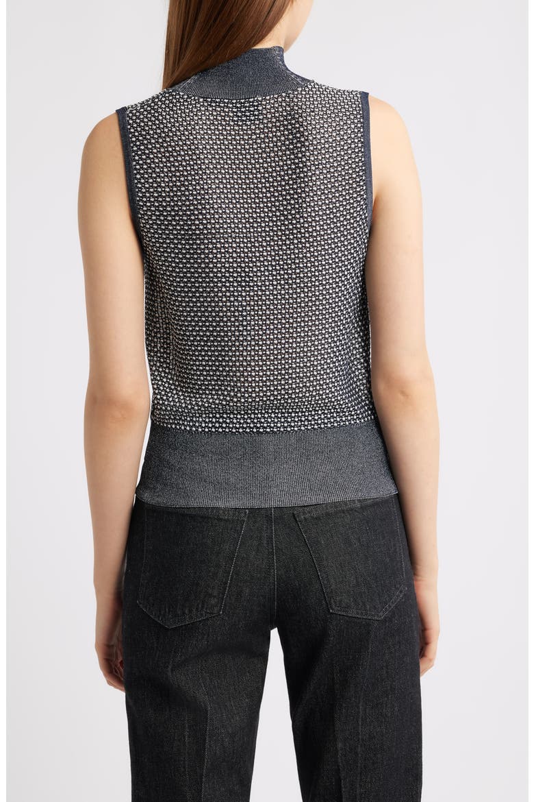 Fonari Open Stitch Sleeveless Mock Neck Sweater, Alternate, color, OPEN MISC