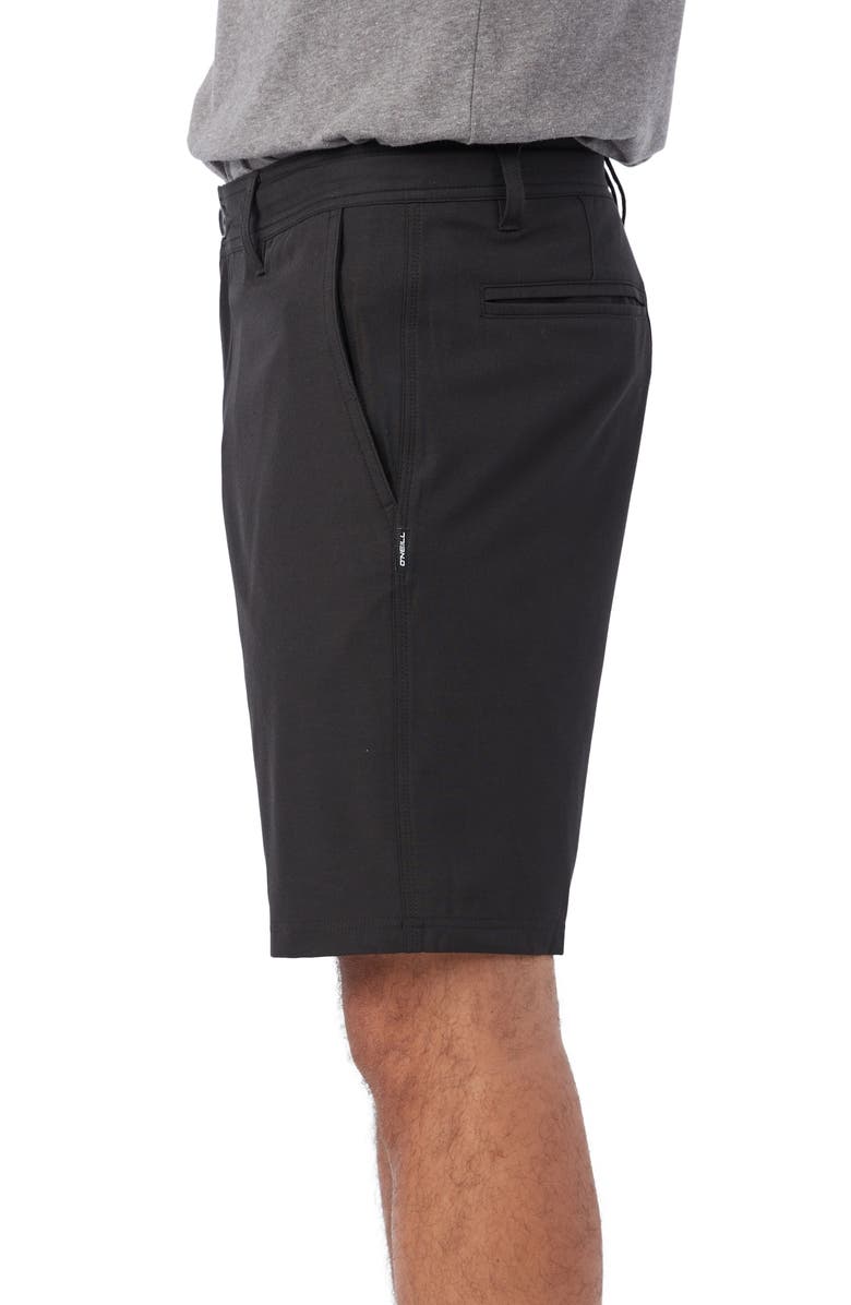 O'Neill Reserve Light Check Water Repellent Bermuda Shorts, Alternate, color, Black