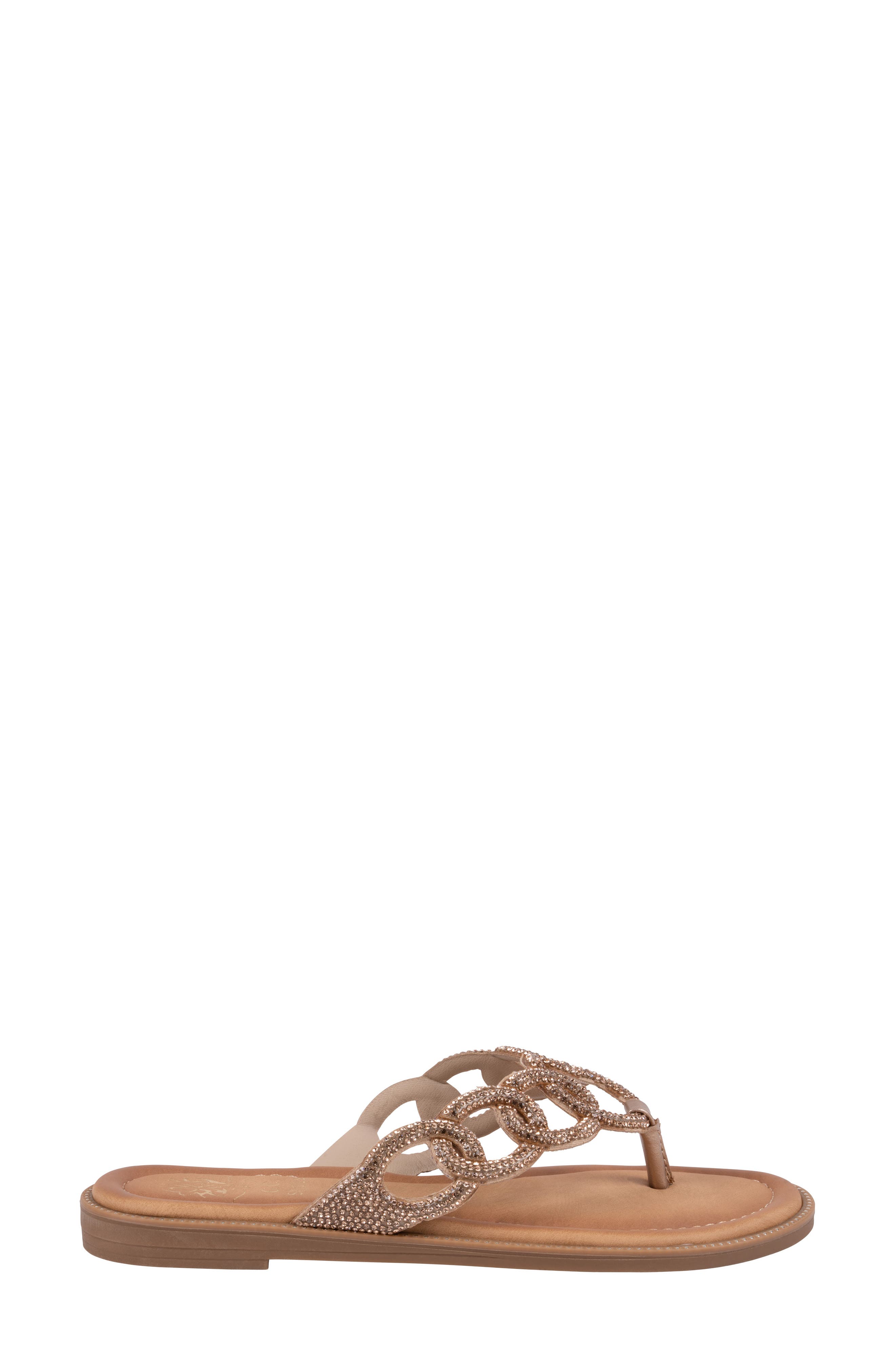 Vania Embellished Flip Flop, Alternate, color, ROSE GOLD