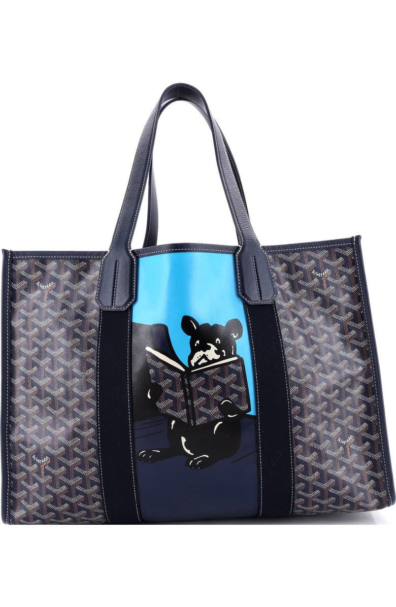 Pre-Owned Goyard Villette Tote Printed Coated Canvas MM, Main, color, Blue