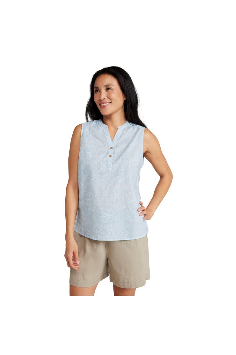 Petra Printed Sleeveless Shirt, Main, color, White