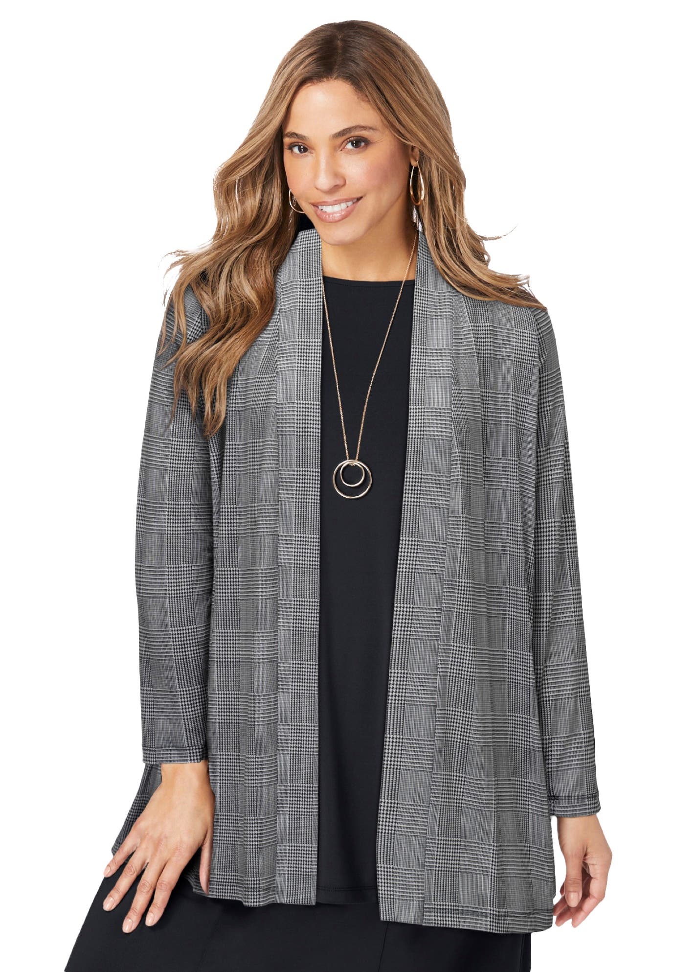 BLACK IVORY GLEN PLAID