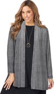 Jessica London Stretch Knit Open Front Knit Topper
