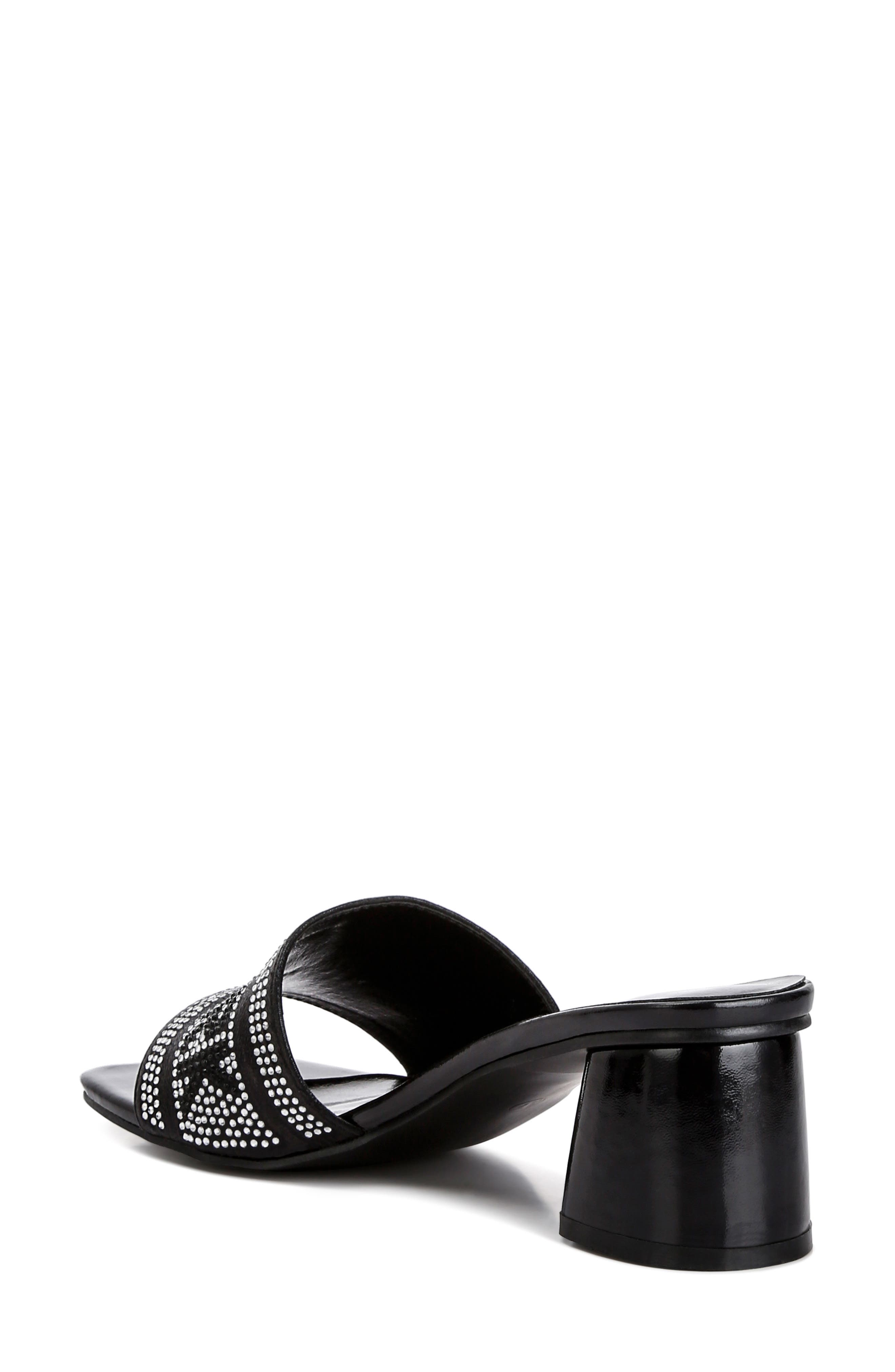 LONDON RAG Studio 55 Rhinestone Embellished Slide Sandal, Alternate, color, Black
