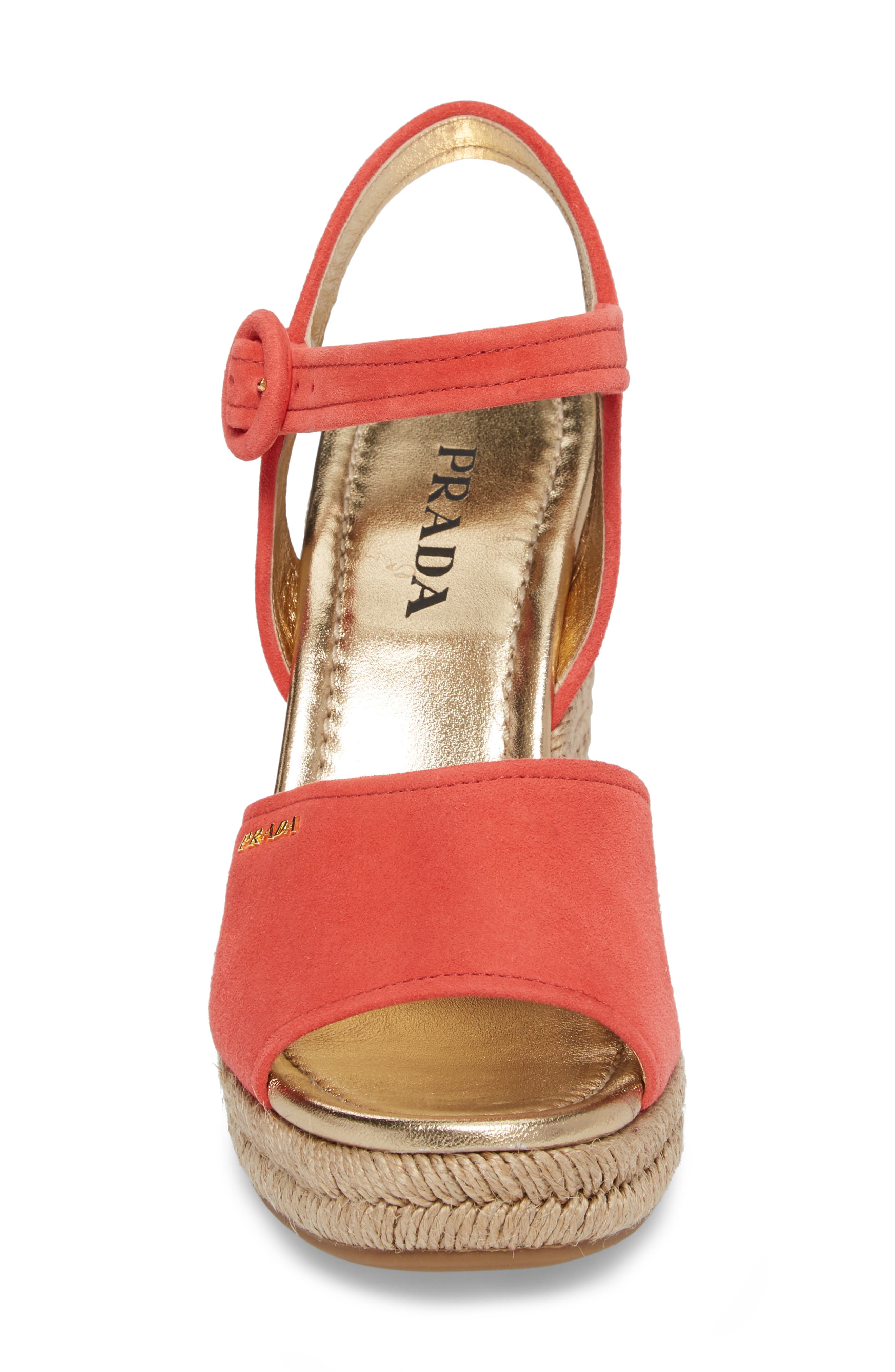 Espadrille Wedge Sandal, Alternate, color, RED