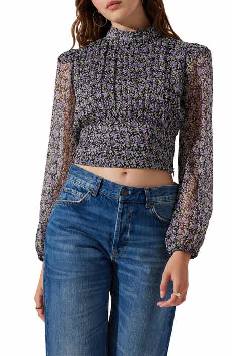 ASTR the Label Floral Print Crop Top