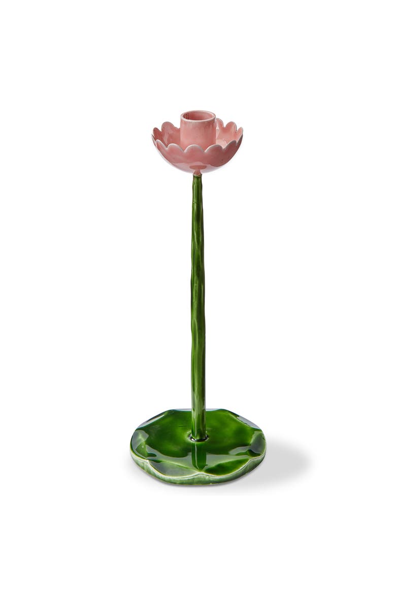 Flor Taper Holder Lg Multi Enamel Iron Spring, Main, color, Green