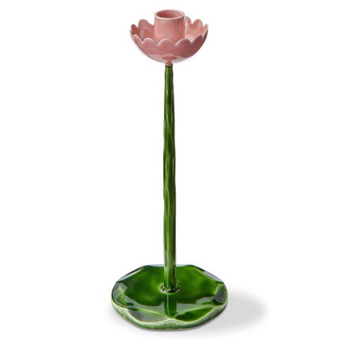 Flor Taper Holder Lg Multi Enamel Iron Spring