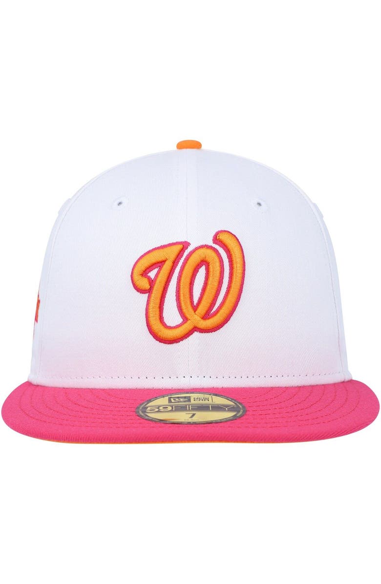 New Era Men's New Era  White/Pink Washington Nationals 10th Team Anniversary 59FIFTY Fitted Hat, Alternate, color, 