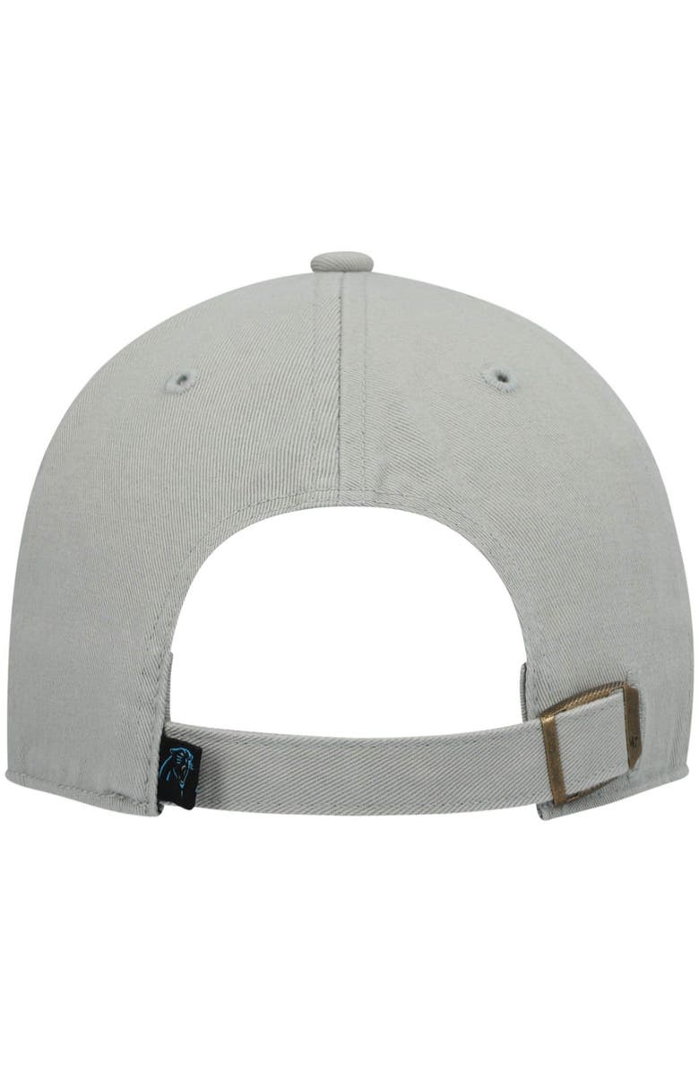 '47 Men's '47 Gray Carolina Panthers Clean Up Adjustable Hat, Alternate, color,