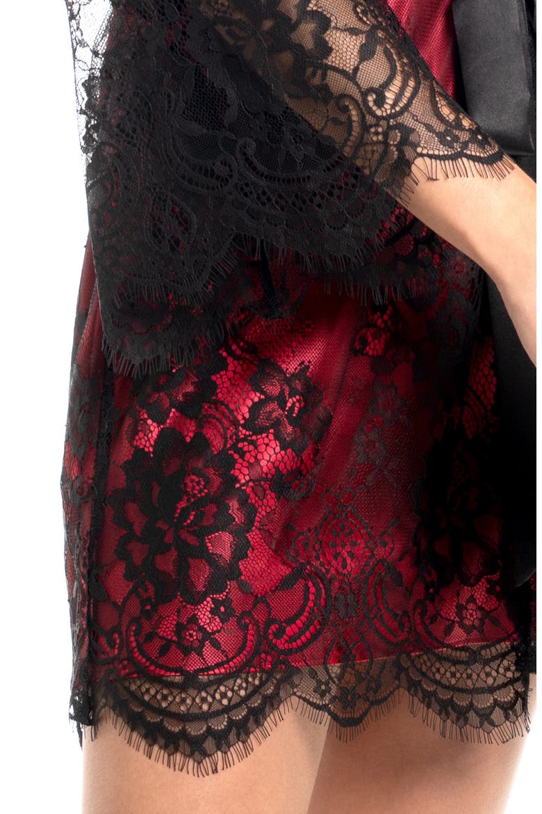 Britta Lace Robe, Alternate, color, BLACK