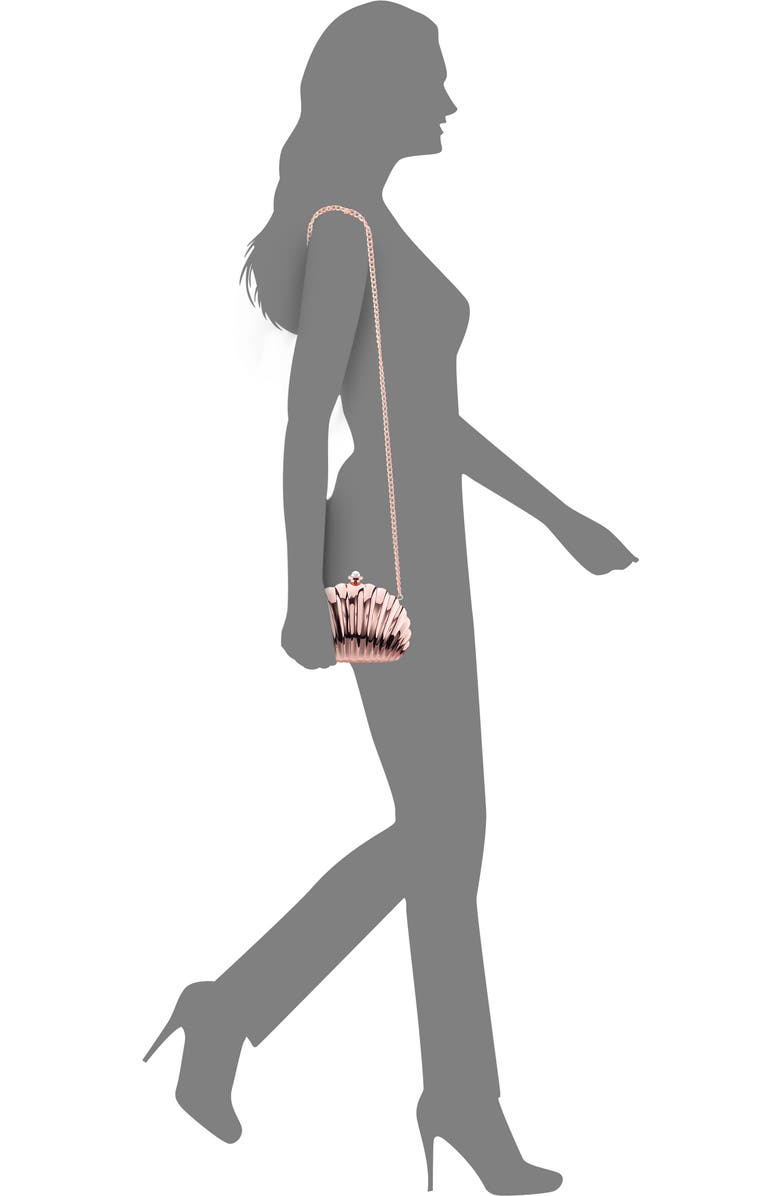 Nina Mariam Shell Clutch, Alternate, color,