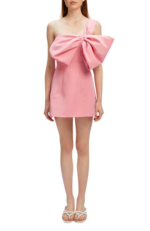 Bella Bow One-Shoulder Minidress