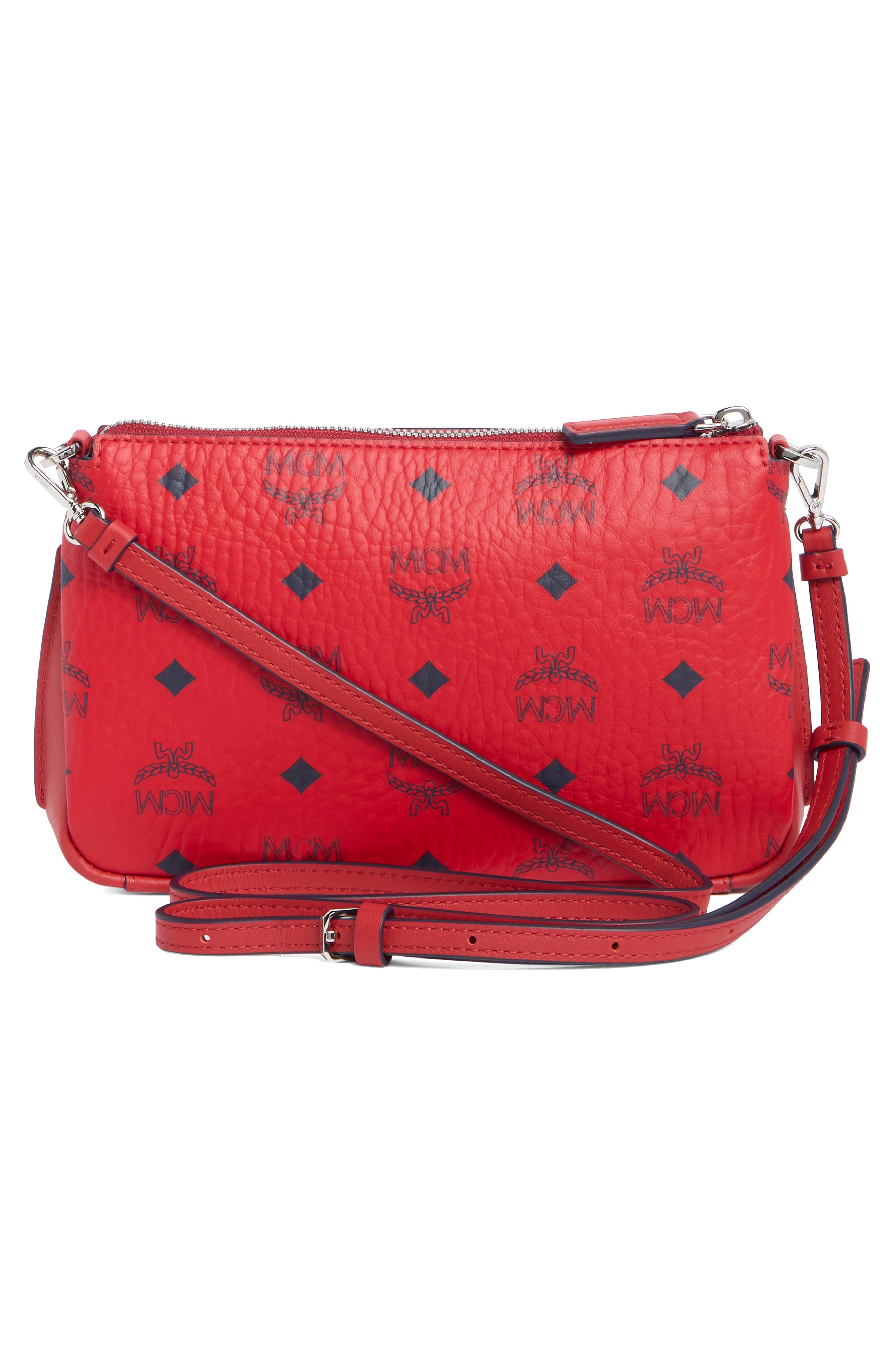 MCM Aren Visetos Shoulder Bag, Alternate, color, 