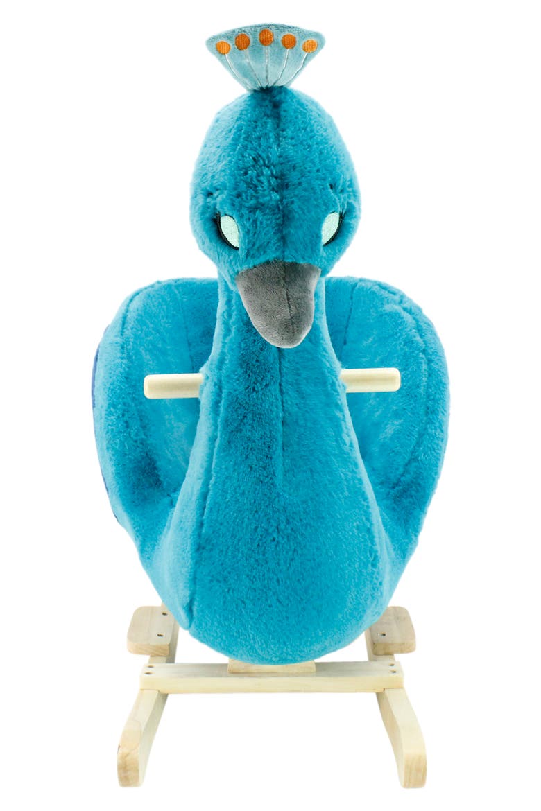 Soft Landing™ Peacock JoyRides™ Rocker, Alternate, color, TURQUOISE