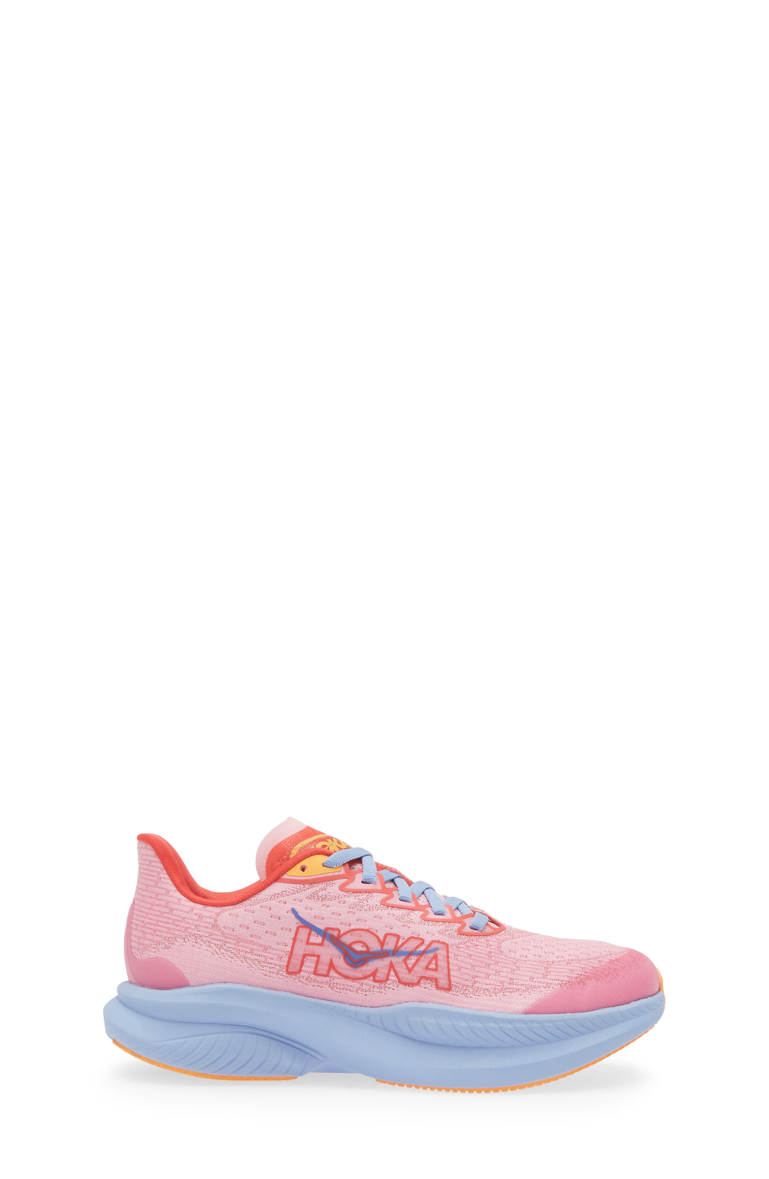 HOKA Kids' Mach 6 Running Shoe, Alternate, color, Pink Multi