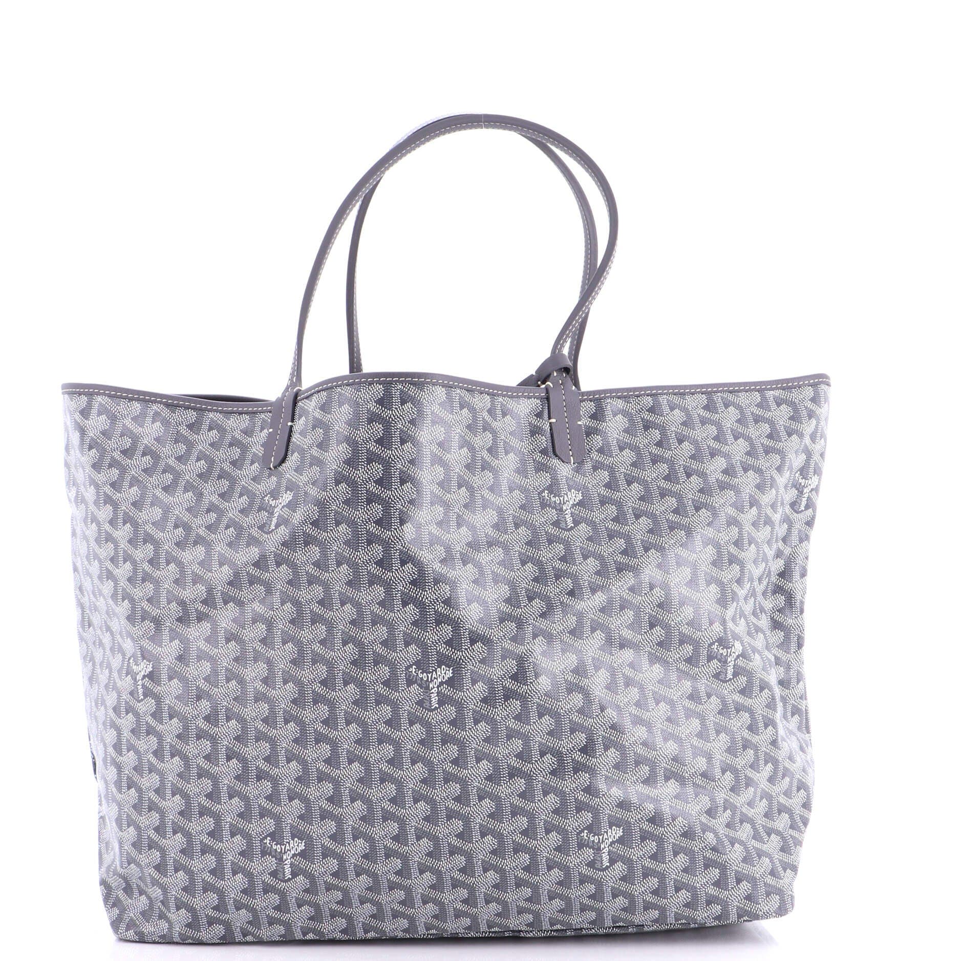 Pre-Owned Goyard Saint Louis Tote Coated Canvas GM, Main, color, Gray