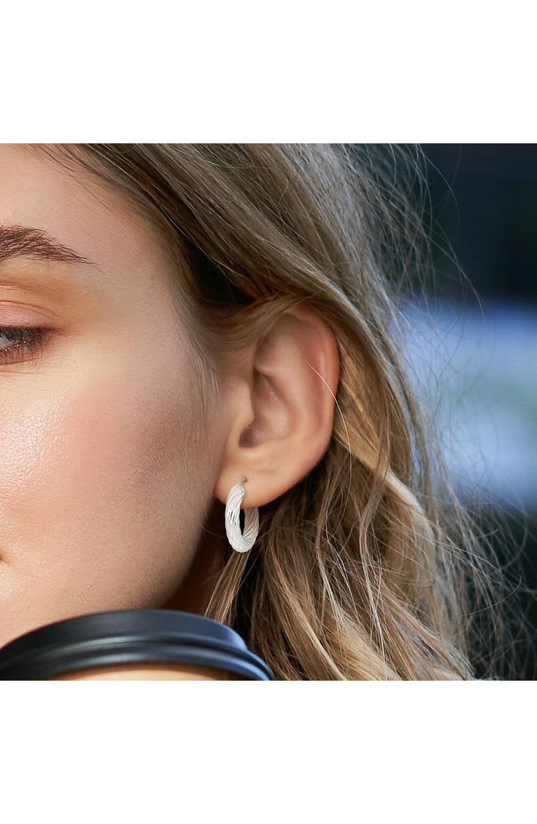 DELMAR Round Twist Hoop Earrings, Alternate, color, Silver