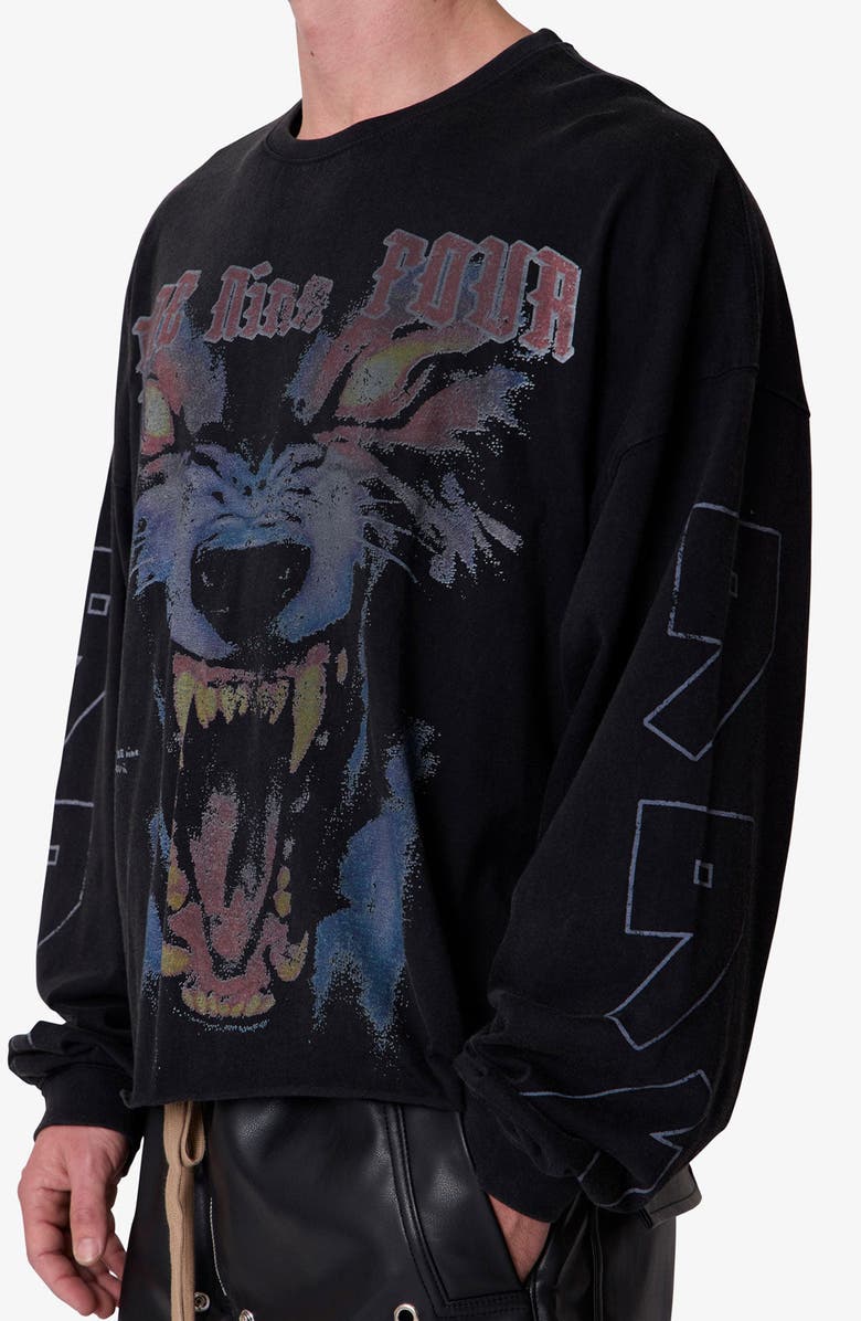 mnml 994 Wolf Oversize Cotton Graphic T-Shirt, Alternate, color, 