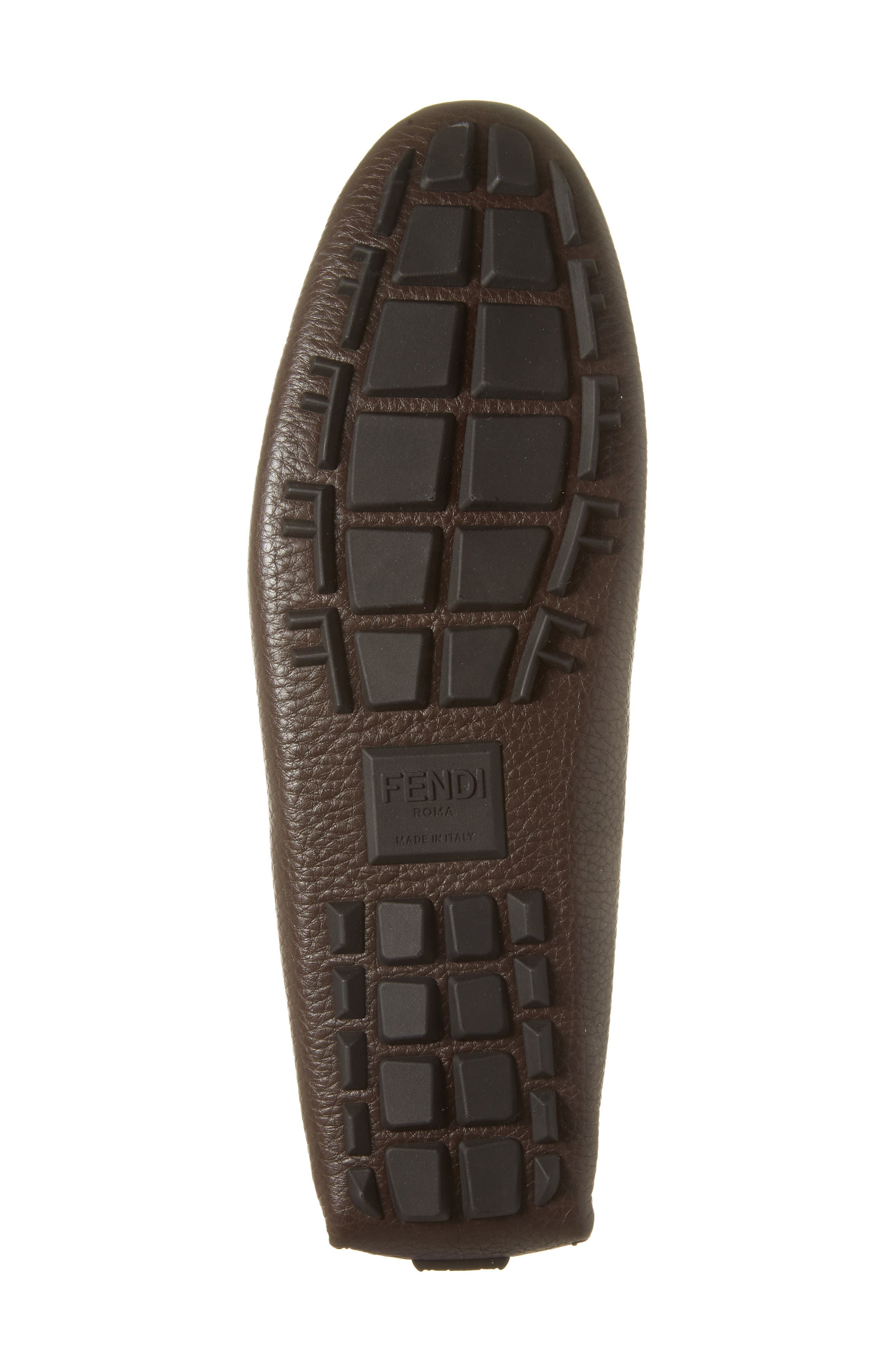 Fendi O'Lock Mixed Media Driving Loafer, Alternate, color, 