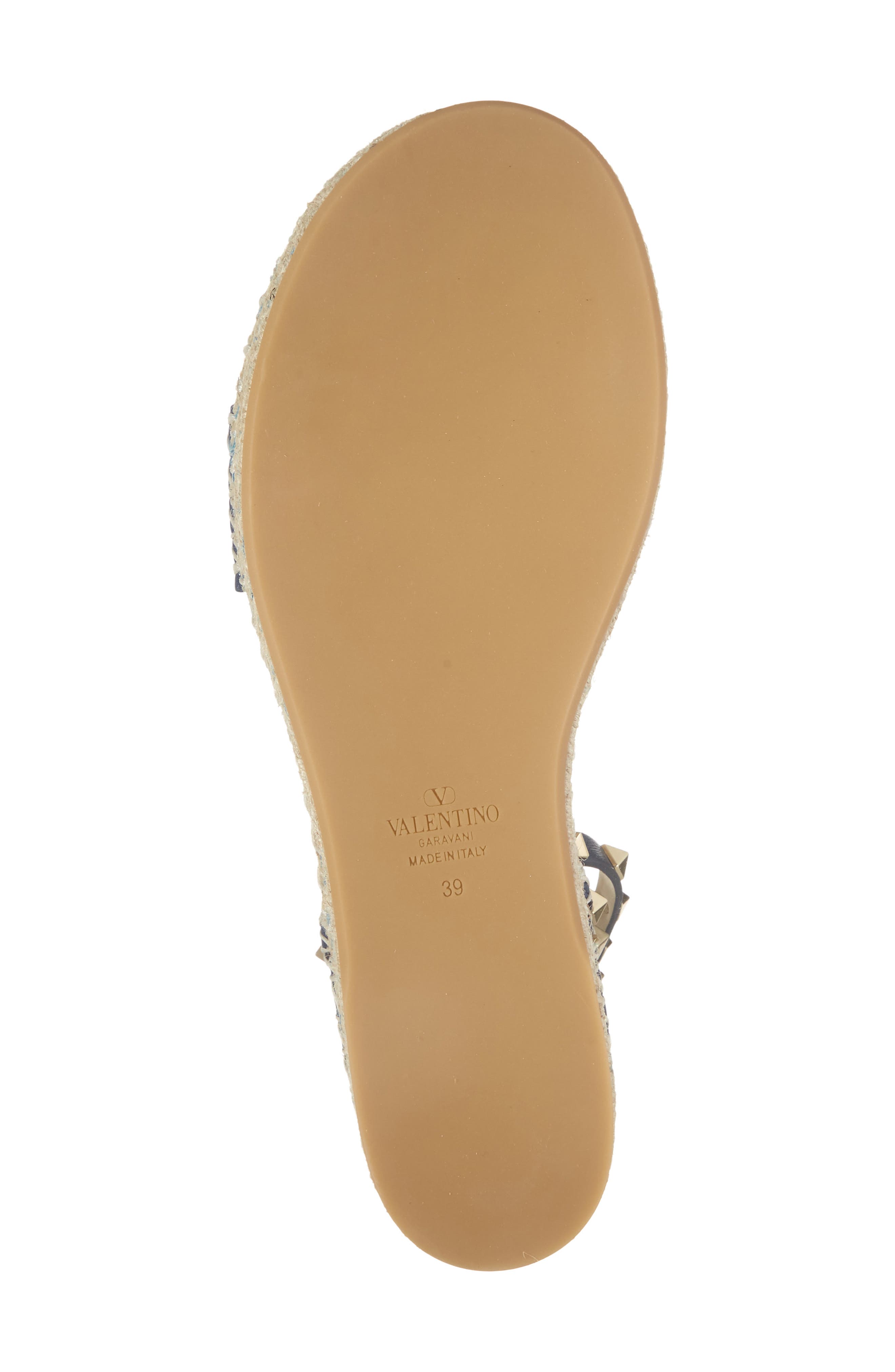Rockstud Espadrille Wedge Sandal, Alternate, color, NAVY