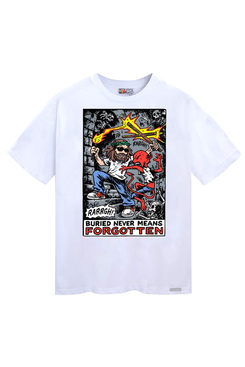 Jesus Buried Tee, Main, color, White