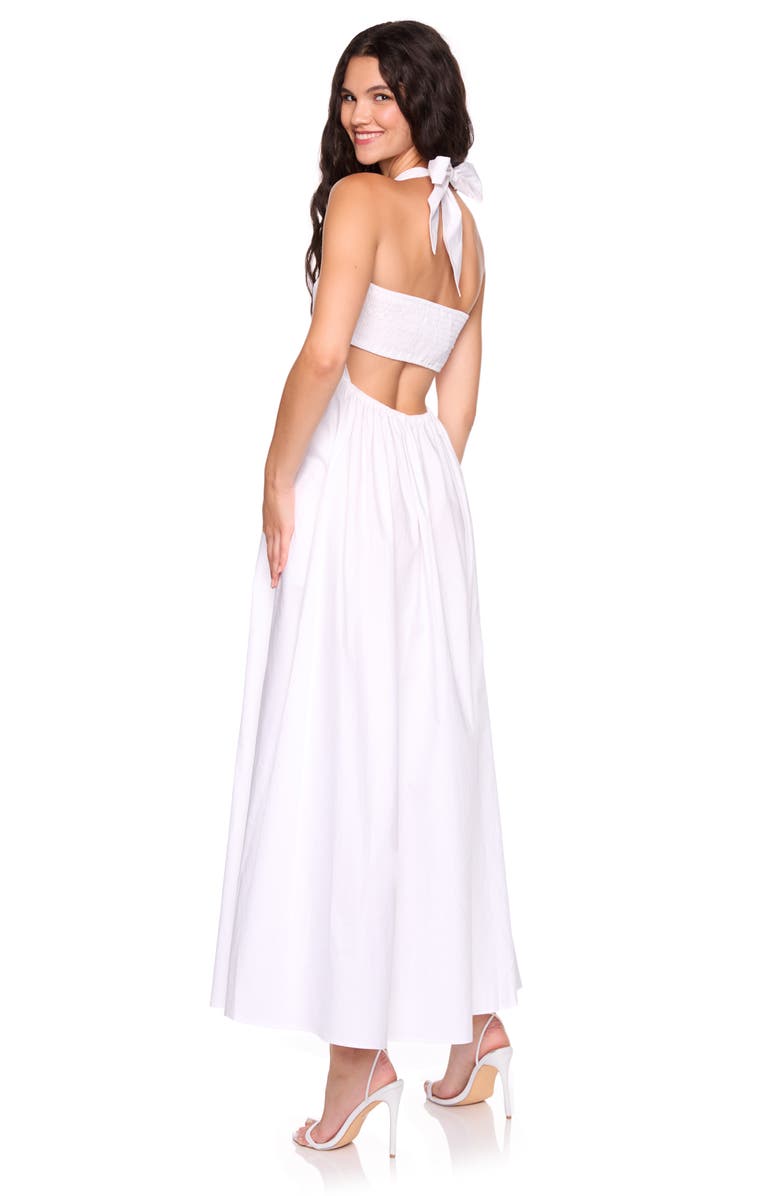 Susana Monaco Halter Neck Cotton Poplin Dress, Alternate, color, 