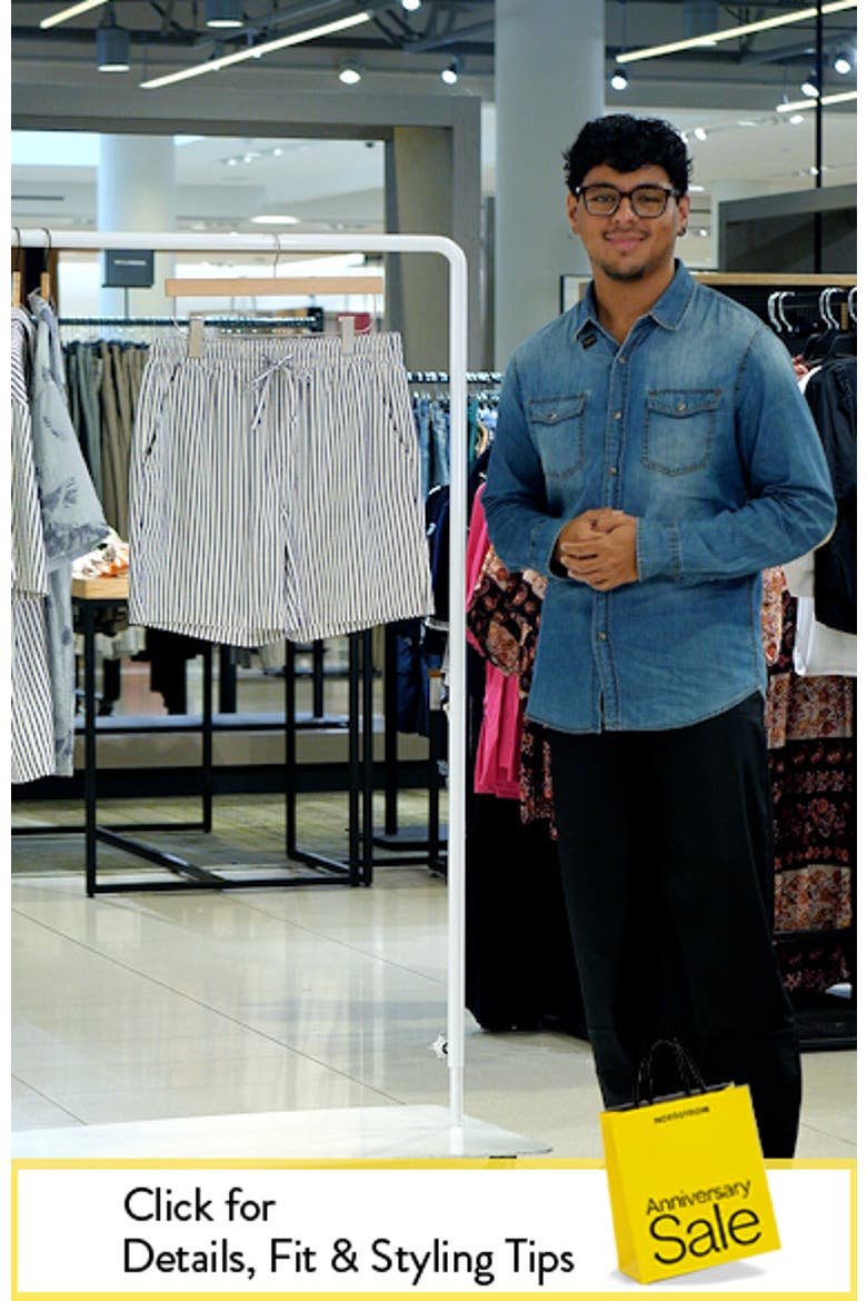 Stripe Seersucker Drawstring Shorts video