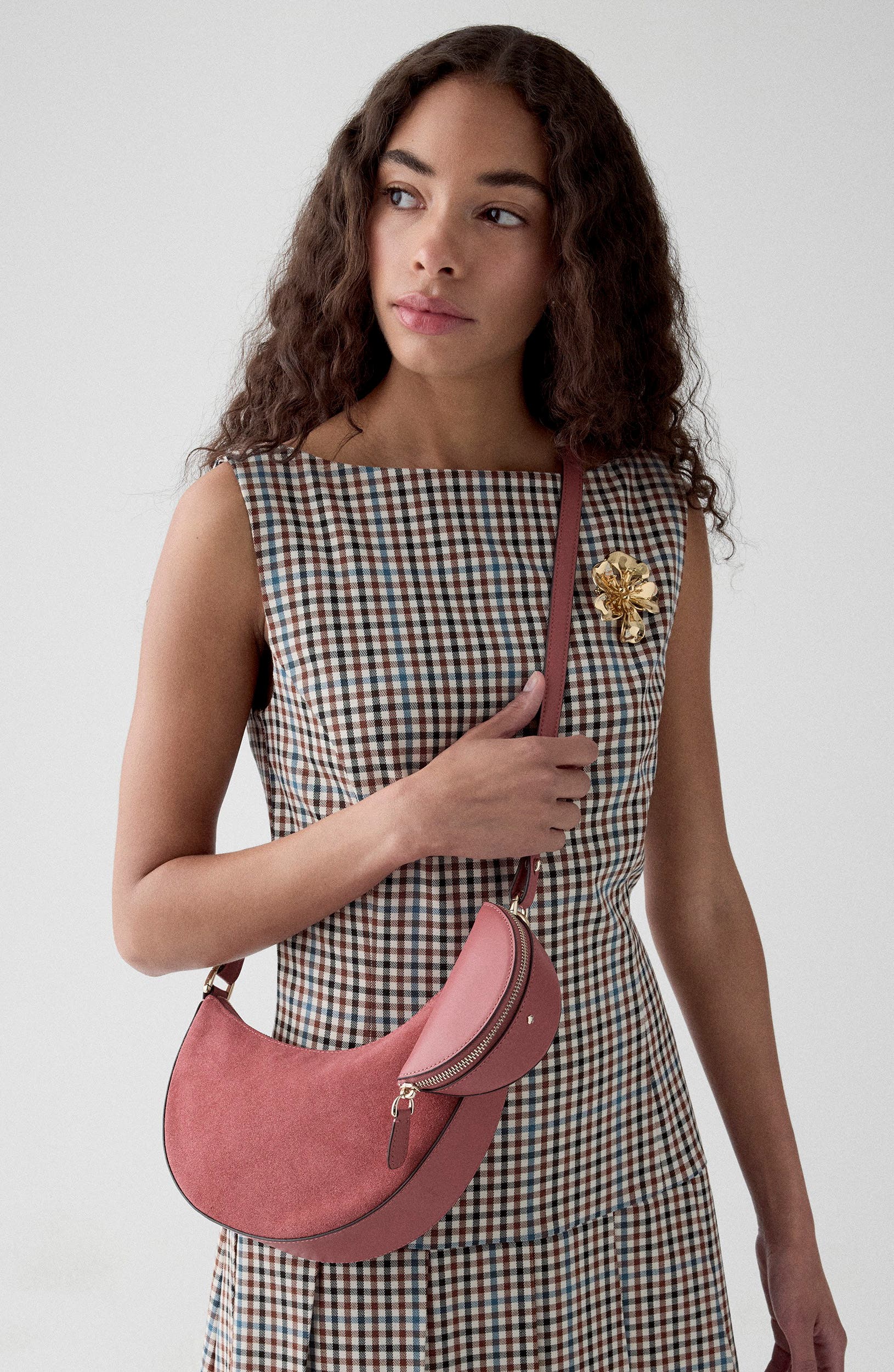 duo pebble leather crossbody bag, Alternate, color, POMEGRANATE.