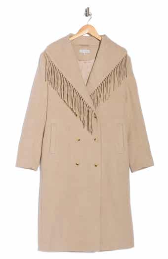 WAYF Fringe Double Breasted Coat