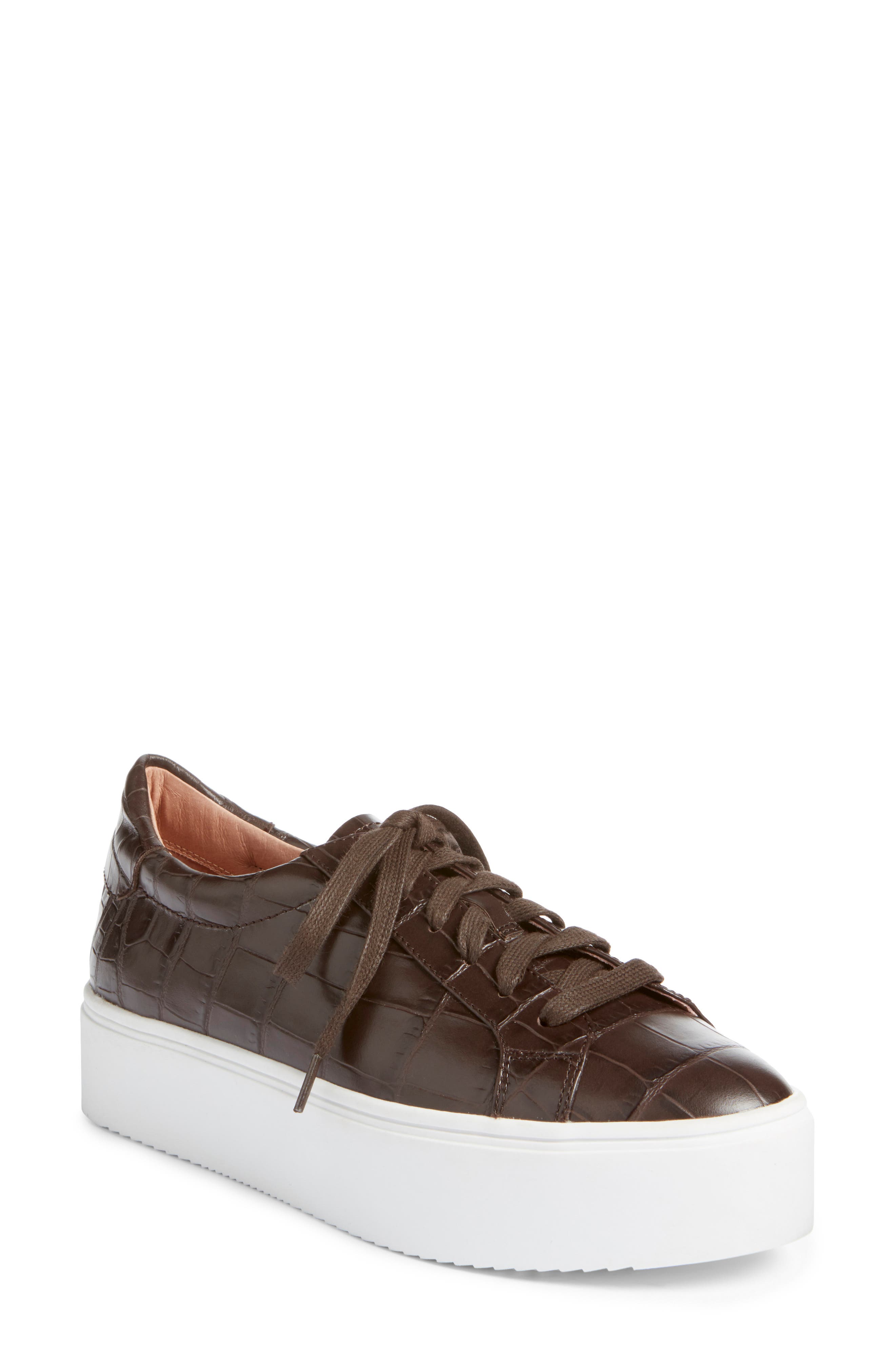 x Atlantic-Pacific Jayde Platform Sneaker (Nordstrom Exclusive), Main, color, BROWN CROCO PRINTED LEATHER