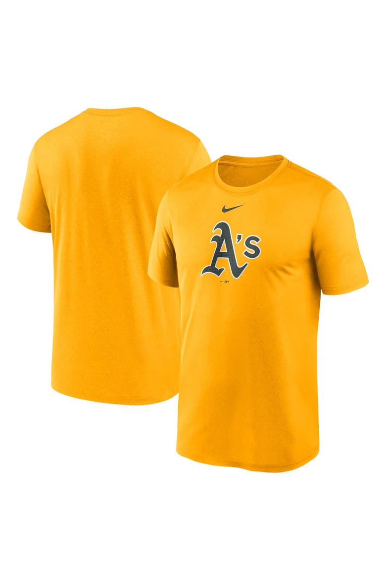 Men's Nike  Gold Athletics Legend Fuse Large Logo Dri-FIT T-Shirt, Main, color, Gold