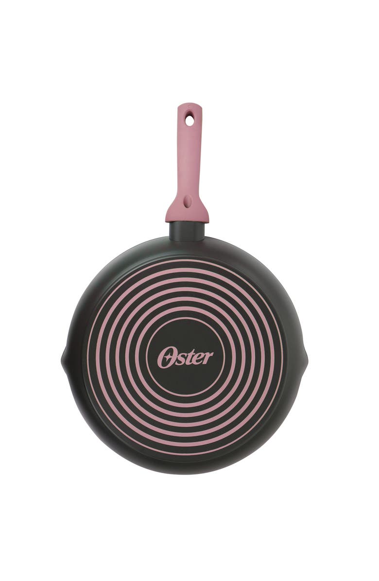 OSTER Rigby 9.5 Inch Aluminum Nonstick Frying Pan with Pouring Spouts, Alternate, color, Pink