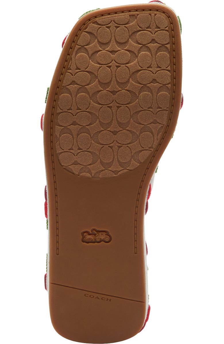 COACH Marie Denim Cherries Platform Wedge Sandal, Alternate, color,