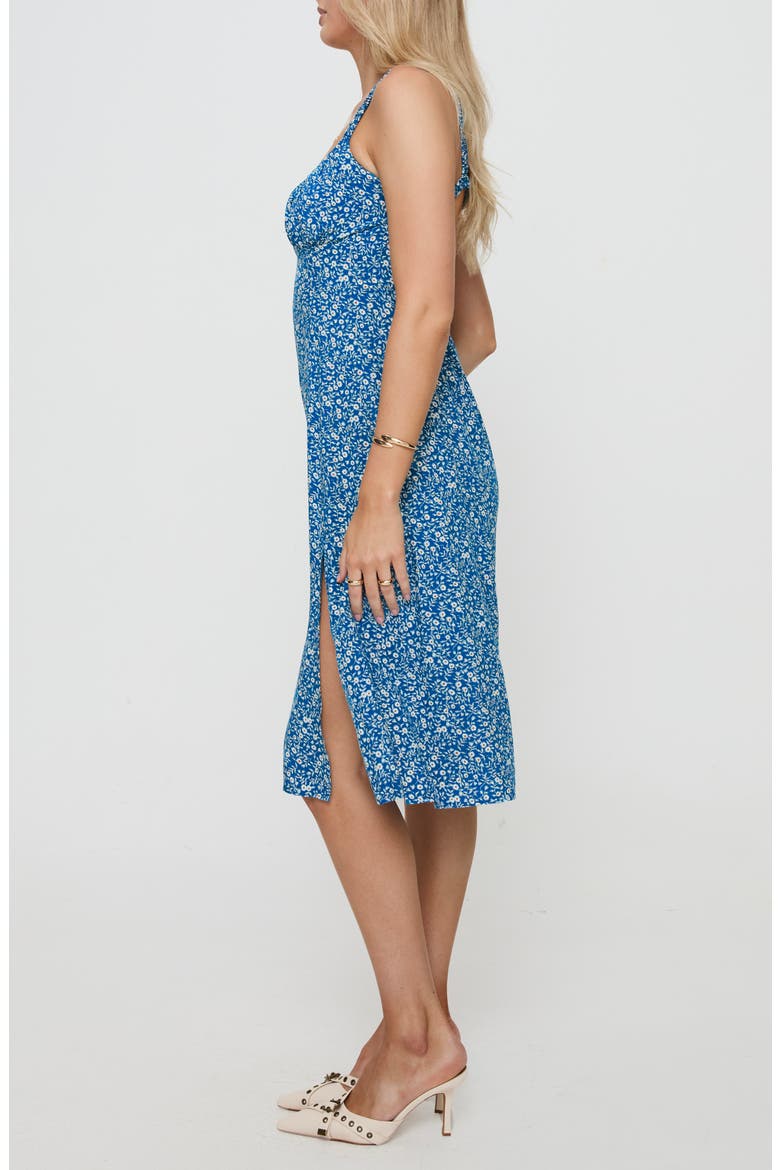 Georgia Print Open Back Midi Dress, Alternate, color, NAVY