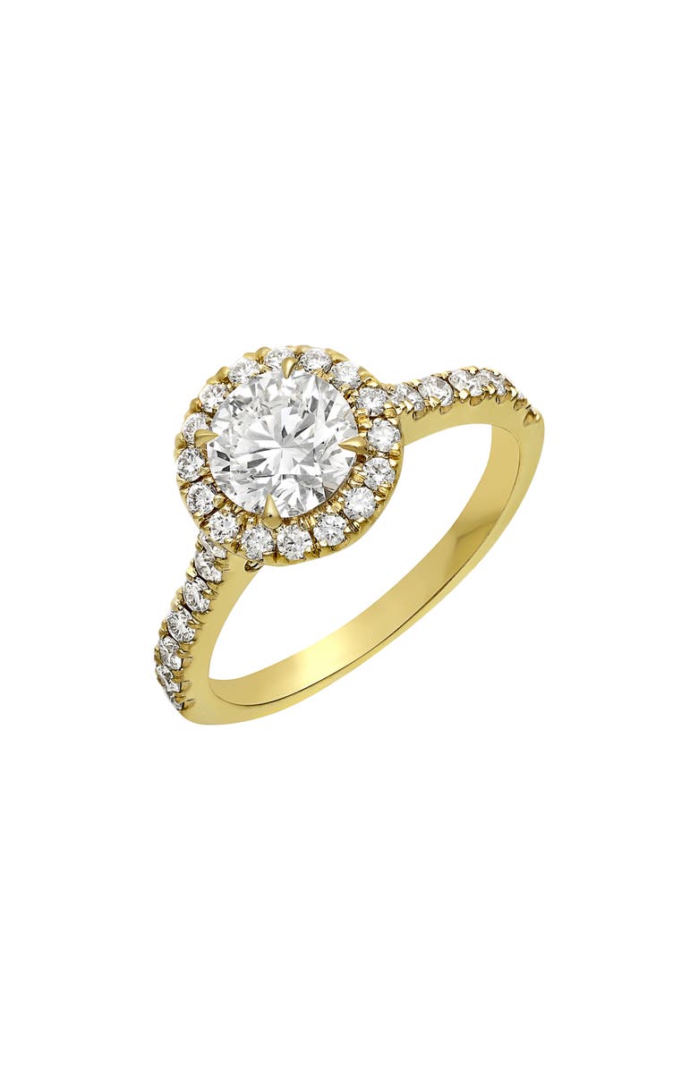 Bony Levy Pavé Diamond & Cubic Zirconia Engagement Ring Setting, Main, color, 