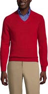 Lands' End School Uniform Young  Cotton Modal V-neck Sweater