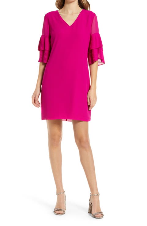 Tiered Sleeve Shift Dress