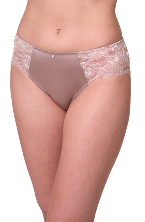 Floral Lace & Microfiber Hipster Briefs