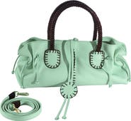 Carlos Falchi Mini Satchel Top Grain Leather Bag